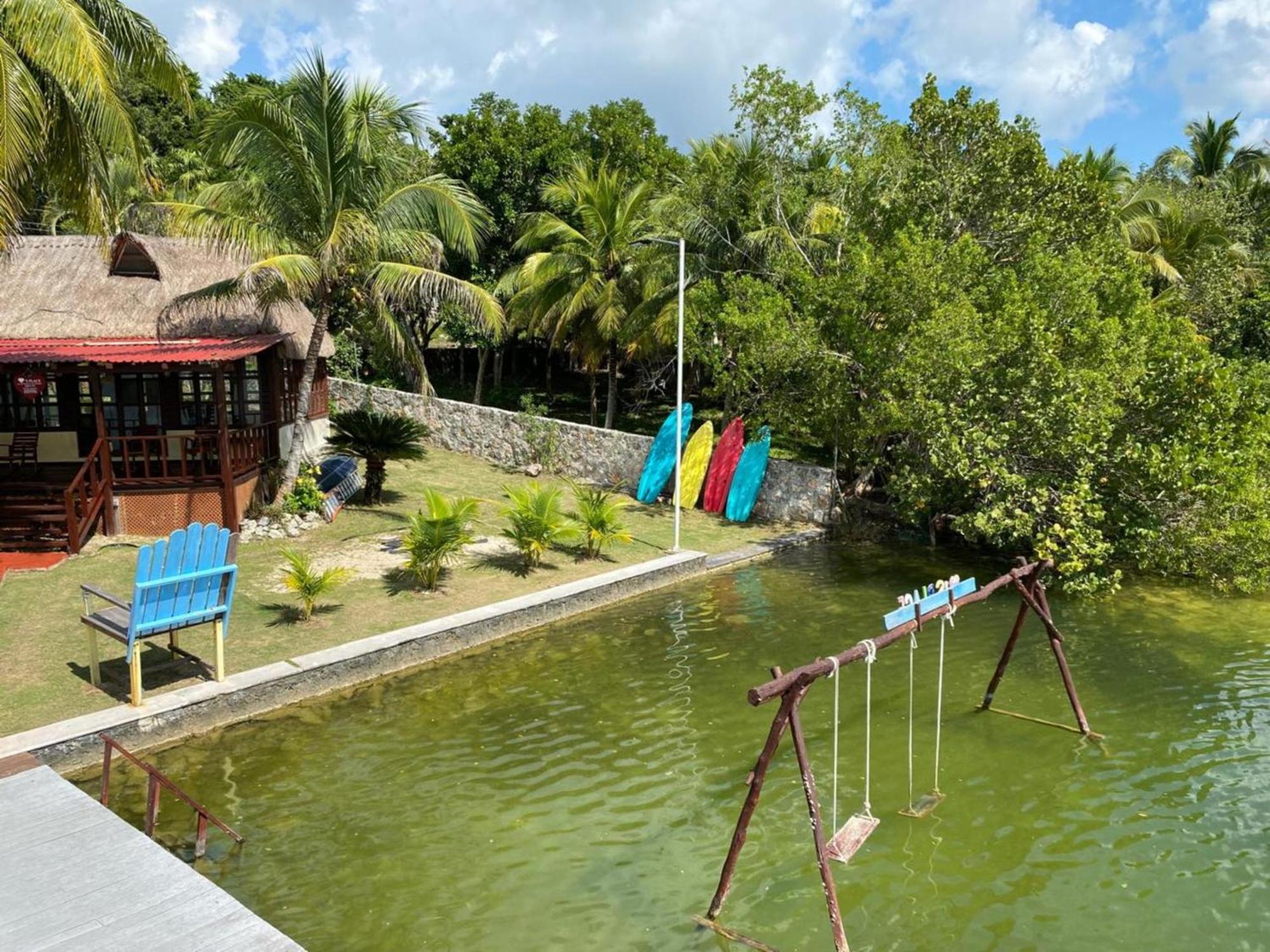 Coras Place Bacalar Lagoon front Exterior foto