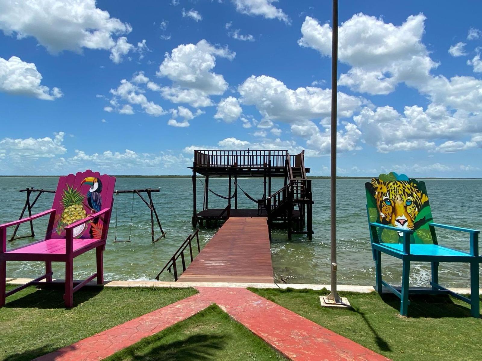 Coras Place Bacalar Lagoon front Exterior foto